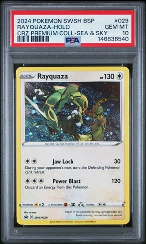 2024 POKEMON SWSH BLACK STAR PROMO #029 RAYQUAZA-HOLO PSA 10