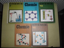 DDR- Schulbücher Chemie, Klassen 7, 9,-12, 1968-1985, Konvolut