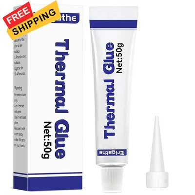 ERIGATHE 50gram Conductive Thermal Glue, Silicone Viscous Adhesive Clear/Transparent