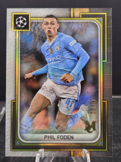 2023-24 Topps Museum Collection UEFA Champions League #46 Phil Foden Gold #/50