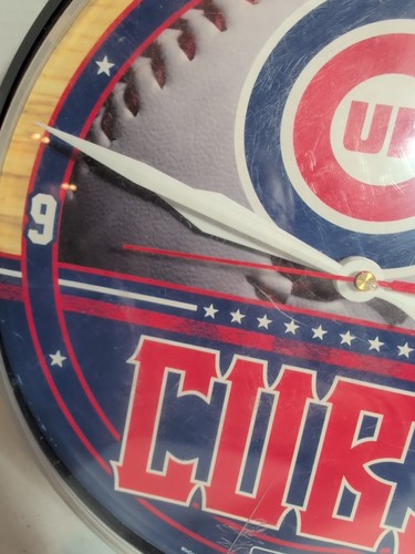 2009 WinCraft Sports Chicago Cubs Round Wall Clock MLB, Tested. - Picture 6 of 10
