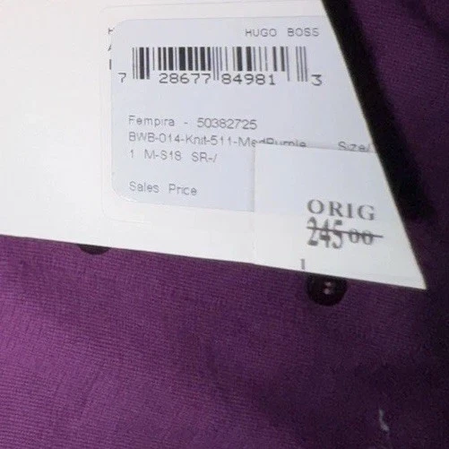 Suéter cárdigan de manga larga de lana Fempira púrpura para mujer Hugo Boss ver descripción Foto 3 de 4