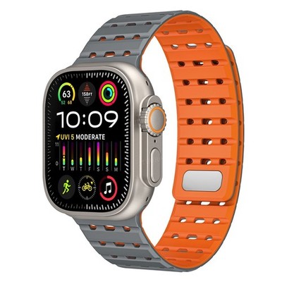 Magnetic Silicone Band for Apple Watch 11 10 9 8 7 6 SE Ultra 3 Strap 44/45/49mm