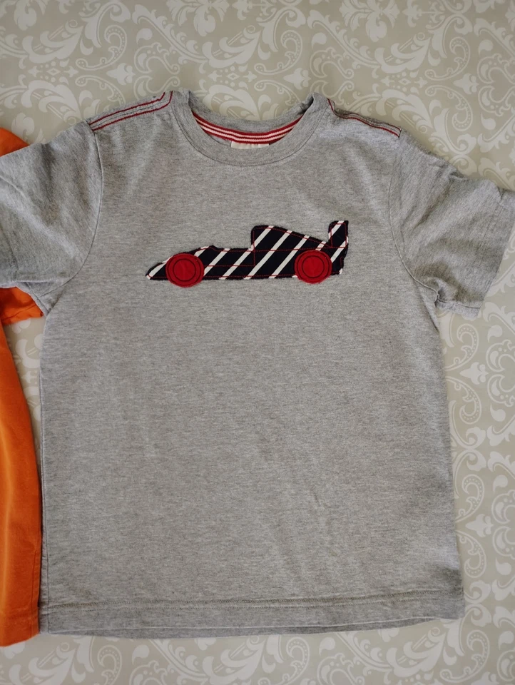 LOTE de Camisa Hanna Andersson 140 10 Menino Dragão Nórdico Monstro do Mar Carro Tenda Aplique - Imagem 4 de 4