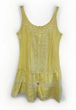 Melissa Odabash Women's Yellow White Lined Dress Size Xsmall NWT