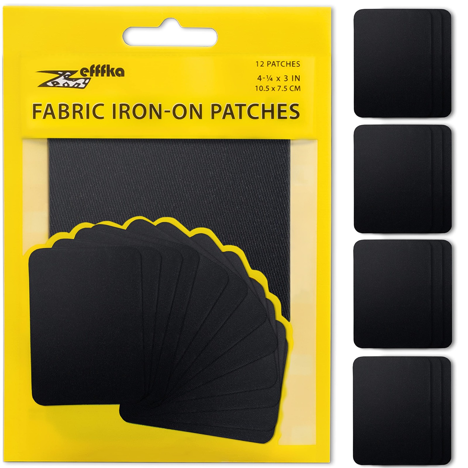 Premium Quality Fabric Iron-On Patches inside & outside Strongest Glue 100% Cott