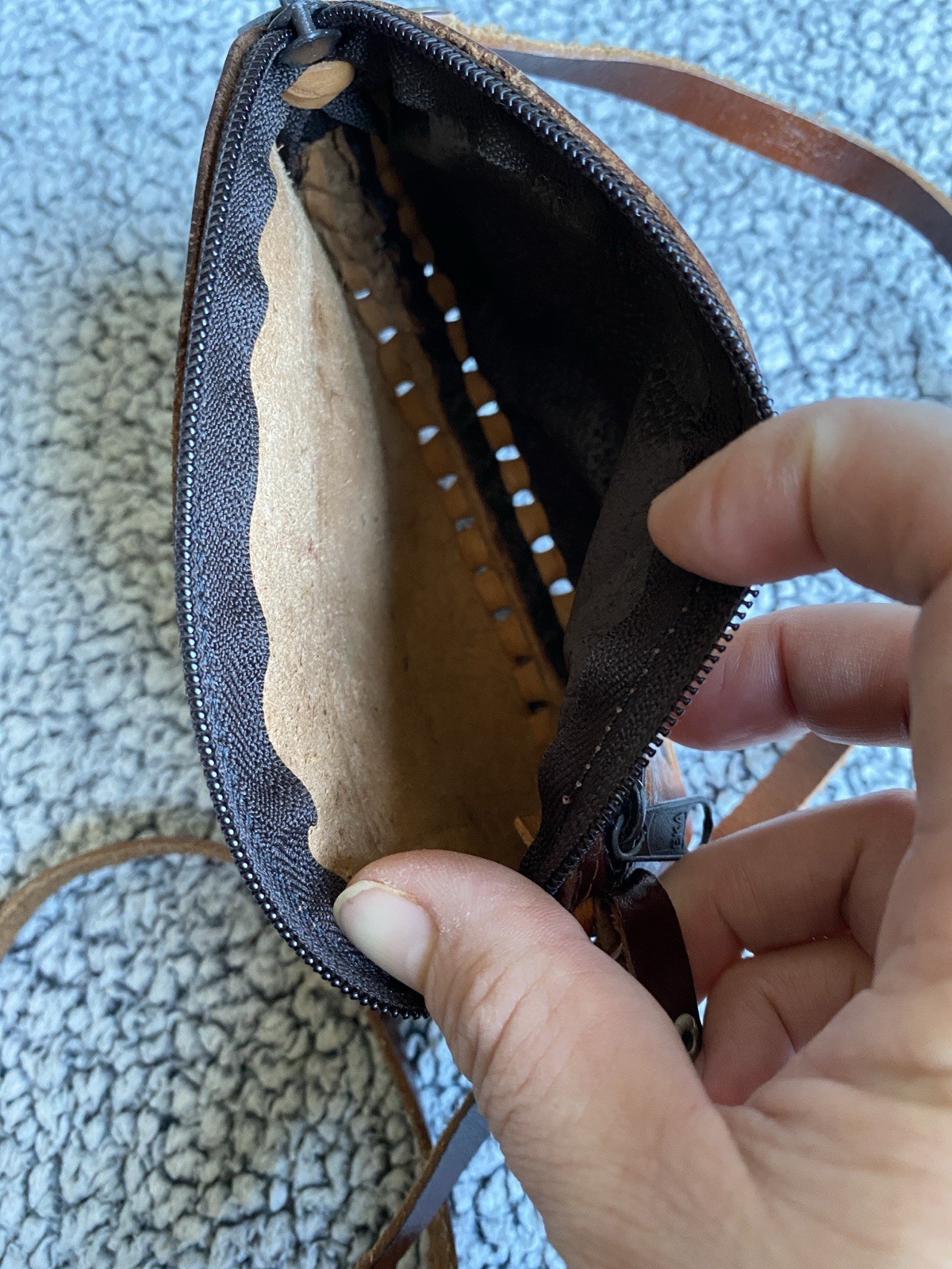 Mini Leather Wallet From Medellín Colombia Brown Color