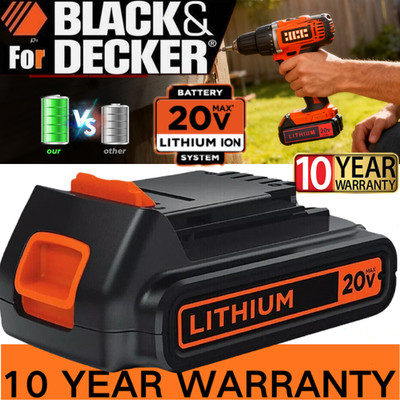 1.5Ah for Black and Decker 20V Lithium-Ion Max Battery 20 Volt LBXR20 LBXR2020