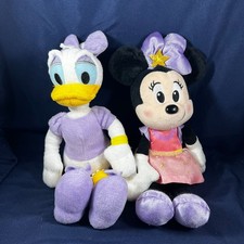 Disney Minnie Mouse  Daisy Duck Plush Toys 10" Each Purple  Pink Outfits Stuff
