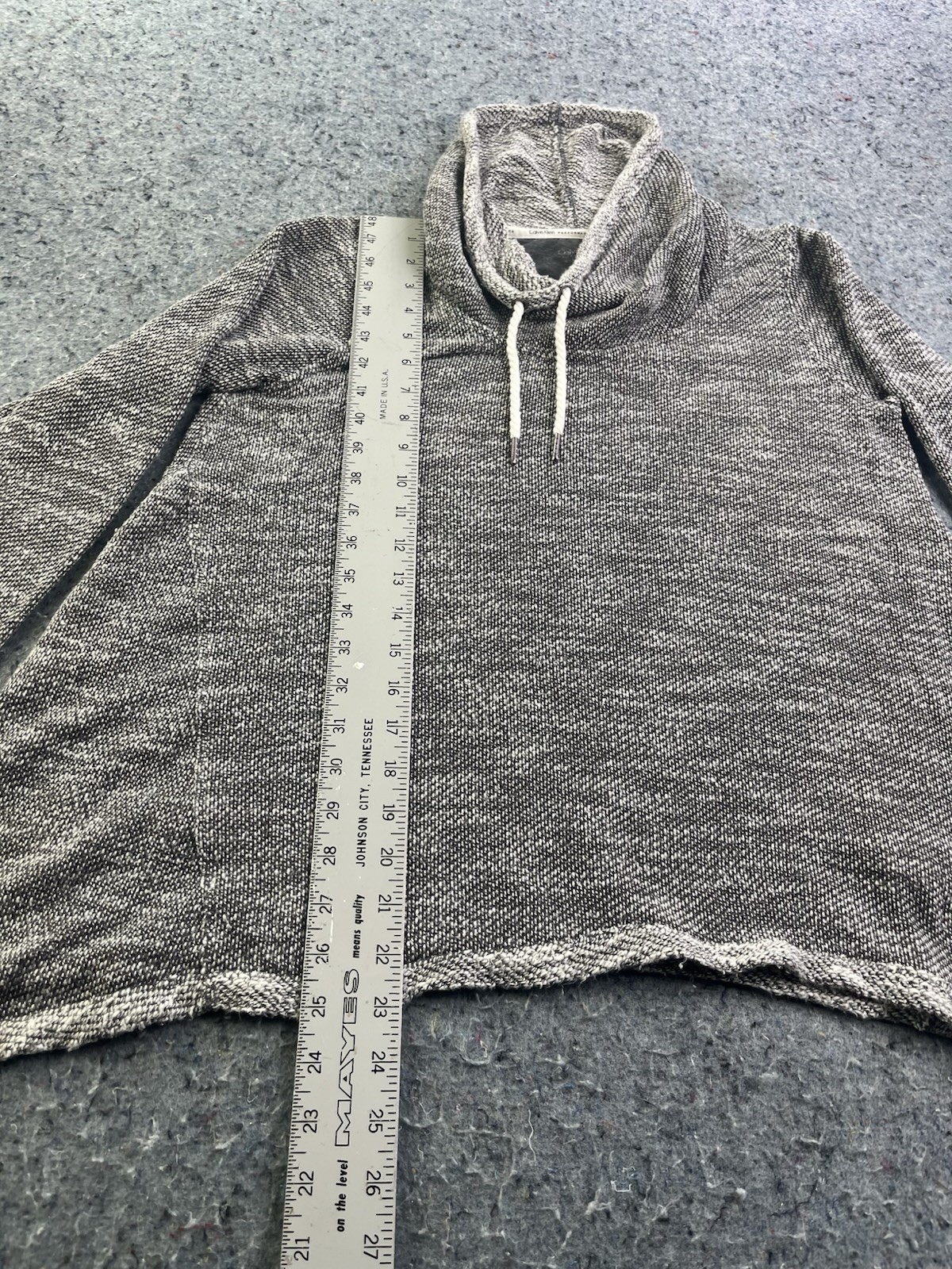 Calvin Klein Performance Gray Cowl Neck Long Sleeve Sweater Top Small thumbnail 5