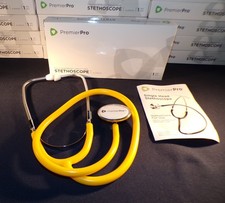 PREMIERPRO Single-Head STETHOSCOPE Yellow NEW Students, Extra, Medical
