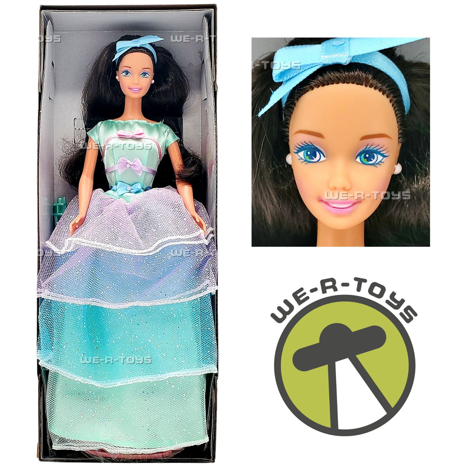 Spring Tea Party Barbie Doll Brunette Avon Exclusive 1997 Mattel 18658