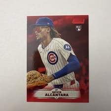 2025 Topps Stadium Club Red Foil - #91 Kevin Alcantara (RC) Cubs
