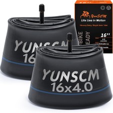 2 Pack 16x4.0 Heavy Duty Fat E-Bike Inner Tubes AV32 Schrader Butyl Rubber