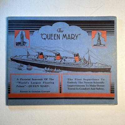 Queen Mary Souvenir Promo booklet circa 1936 1st print