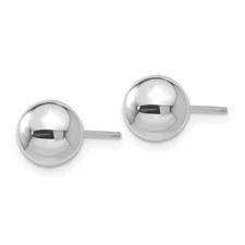 14k Gold 7mm Polished Puffed Ball Post Earrings XWE324