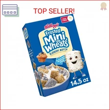 Kellogg's Frosted Mini Wheats Breakfast Cereal, Fiber Cereal, Kids Snacks, Blueb