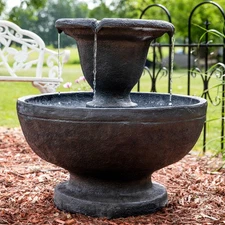 Streaming Falls Polyresin Outdoor 2-Tier Water Fountain by Sunnydaze