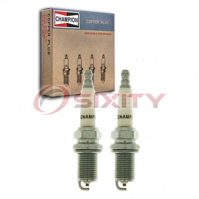 2 pc Champion Copper Plus 985 Spark Plugs for RC14YC4 6953 Ignition Wire uh