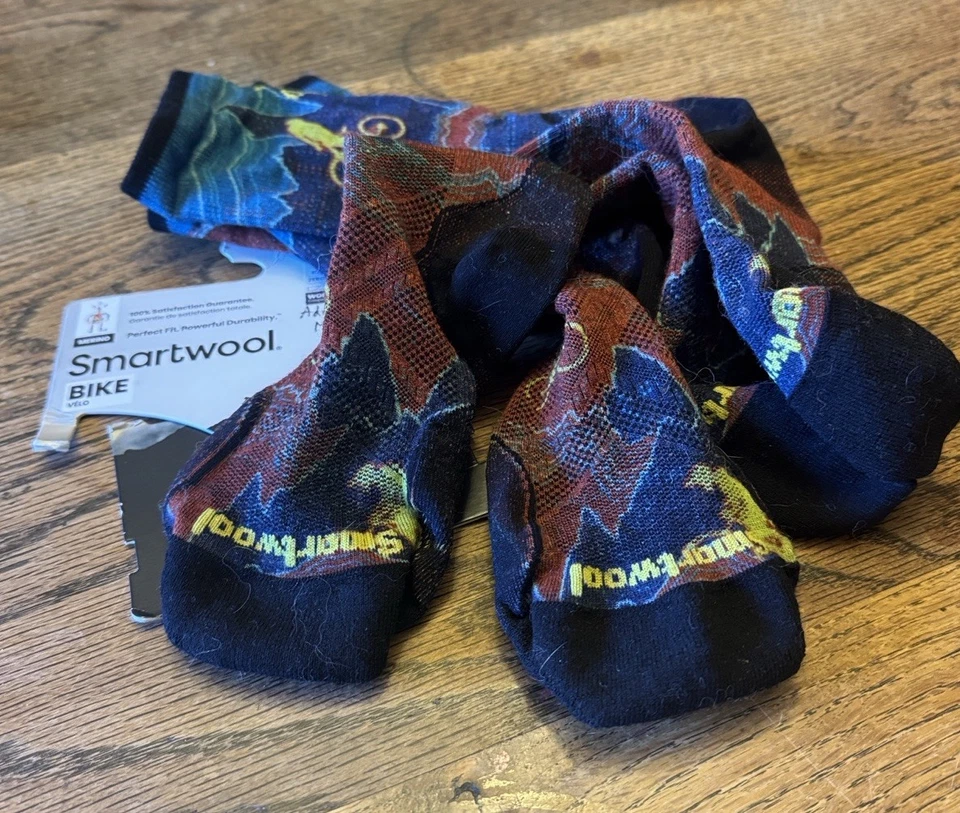 Smartwool 2 pares de calcetines bicicleta ciclismo bicicleta de montaña NUEVO adulto mediano Foto 3 de 4