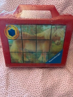 Ravensburger 12 Piece 6 Sided Block Puzzle w/Case ANIMALS New Sealed Free Ship!
