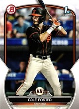 2023 Bowman Draft - Cole Foster #BD-128 (RC)