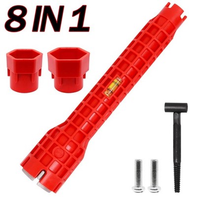 8 in 1 Faucet Sink Installer Home Multi Tool Pipe Wrench For Plumbers Homeowners