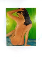 Quadro "Schiena" Dipinto Mano Anno1983 Arte Pittura Olio Tela 40x50cm No Cornice