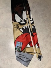 Looney Tunes Men's Novelty Tie Tasmanian Devil Bugs Bunny Polyester