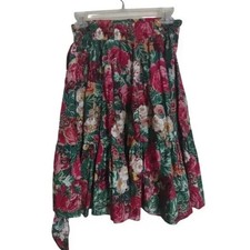 EUC Vintage Square Up Floral Skirt Size Small Western Prairie Cottage Halloween