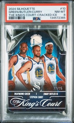 2024 STEPHEN CURRY PSA 8 JIMMY BUTLER DRAYMOND GREEN COURT KINGS ICE #'d /25