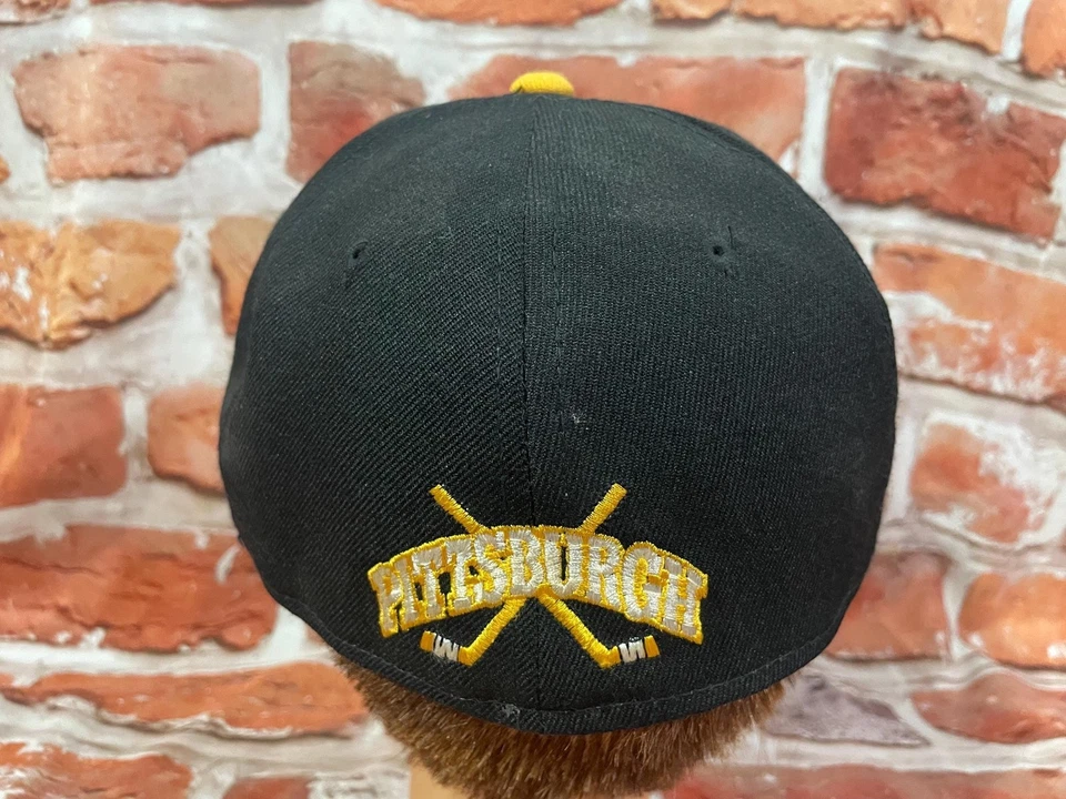 vintage 90s Pittsburgh Penguins Sports Specialties fitted hat size 7 1/4 - Image 4 of 4