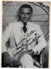 Ricardo Montalbán - Signed B&W Paperstock Photograph