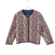 Vintage Women Twee Artsy Cottagecore Grandmacore Quilted Floral Jacket L Country
