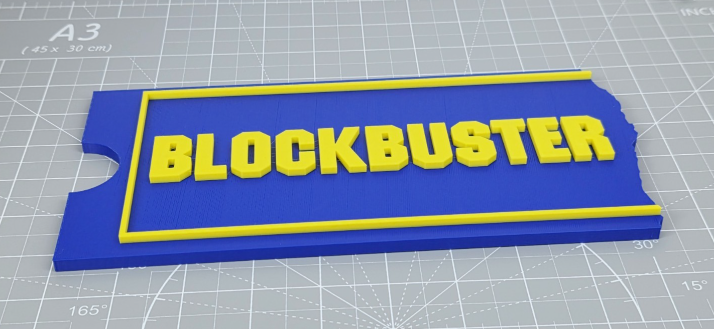 Blockbuster Logo Sign- XL Retro Video Store Wall Plaque Decor 90s ...