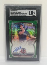 2023 Bowman Chrome - #CPA-KF Kyler Fedko Green Shimmer Auto /99 SGC 10