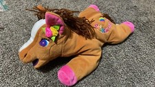 1998 Lisa Frank Large 17in Plush Rainbow Chaser Brown Pony Horse Nice