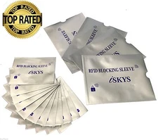 16 Pack RFID Blocking Sleeves for 12 Credit Card Protector & 4 Passport Silver