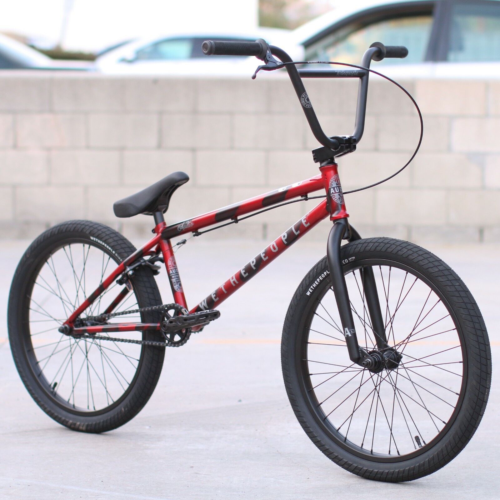 WE THE PEOPLE BMX AUDIO 22" BICYCLE MATTE AQUA RED