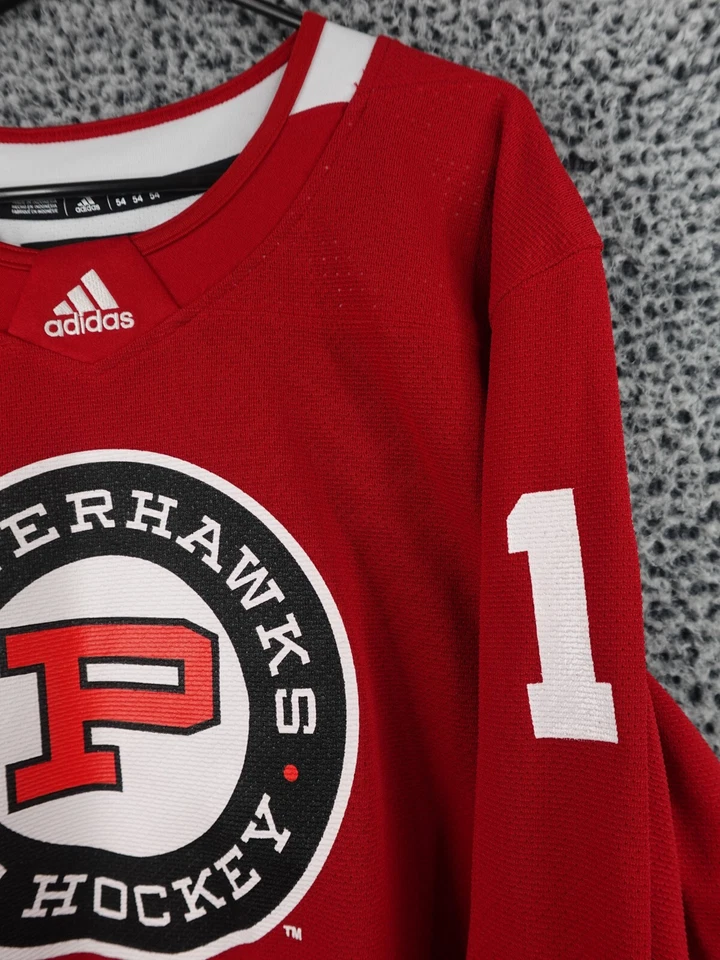 Хоккейная футболка Portland Winterhawks красная Adidas размер 54 Toyota сезон 2018 No19 - Изображение 3 из 4