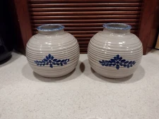Pair Of Primitive Pottery Vases