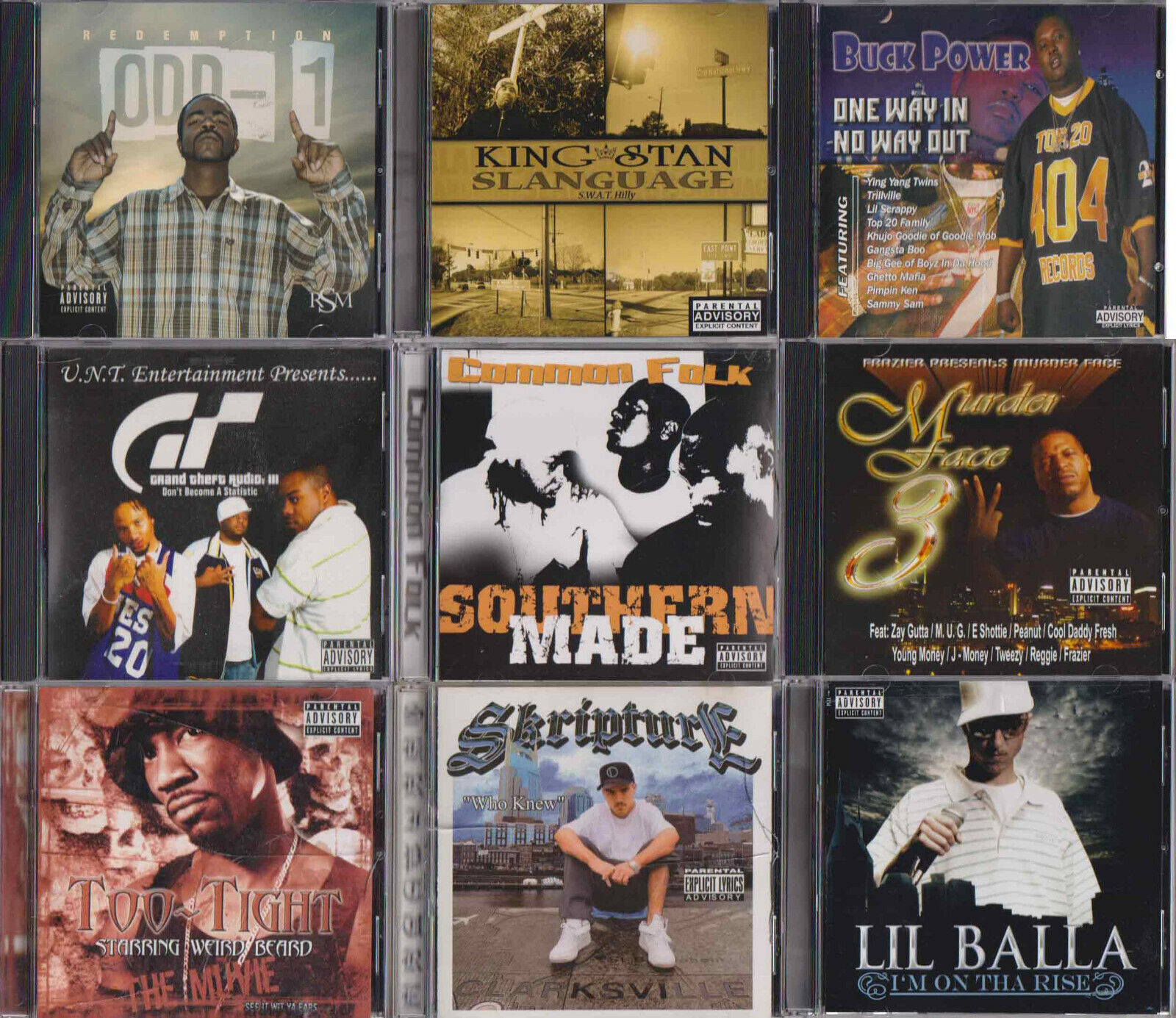 !@#$ Georgia Tennessee South Carolina Memphis Rap G-Funk (Build A CD Lot) !@#$