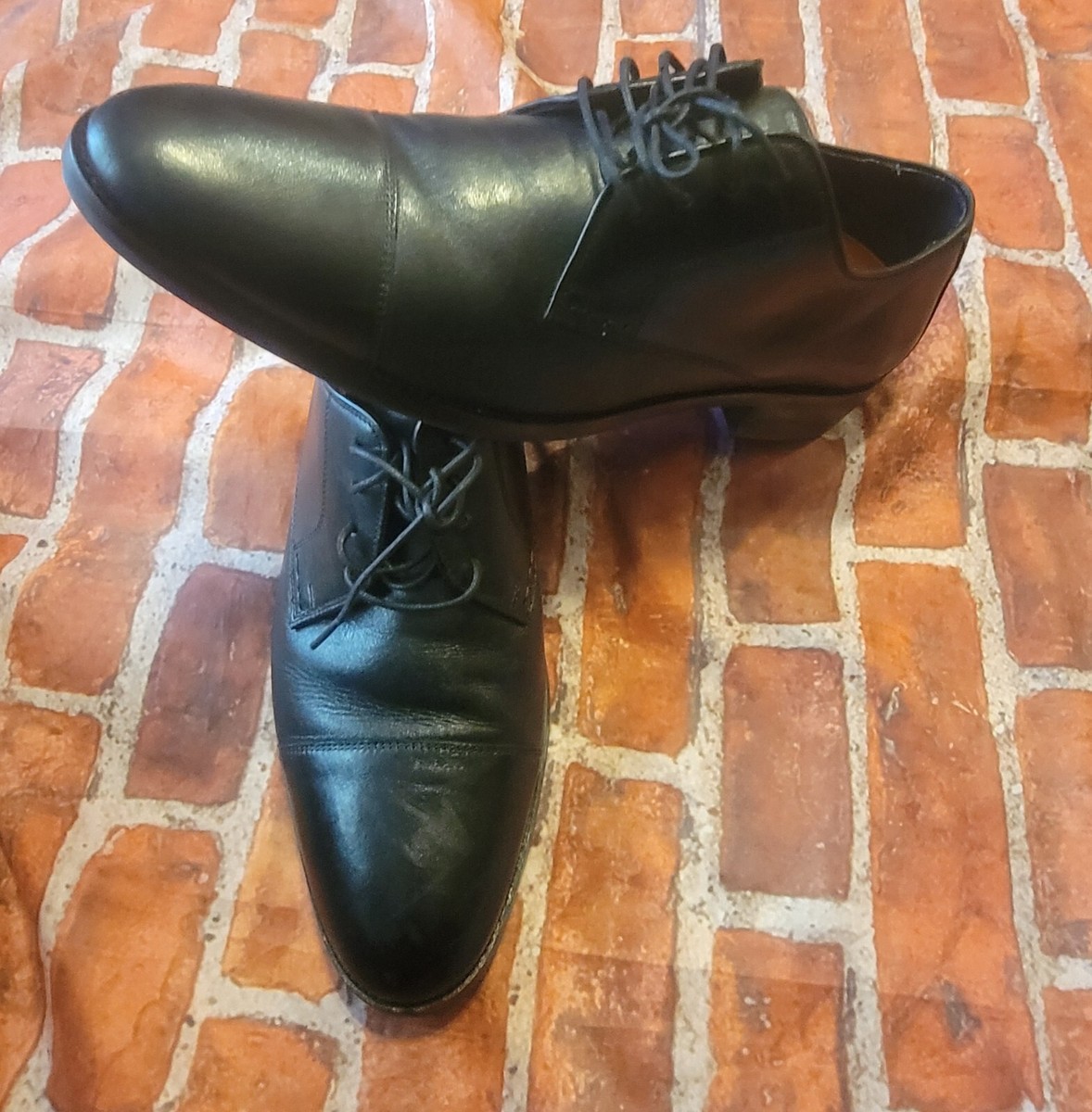 Cole Haan C11630 Black Leather Lenox Hill Grand OS Cap Toe Oxfords