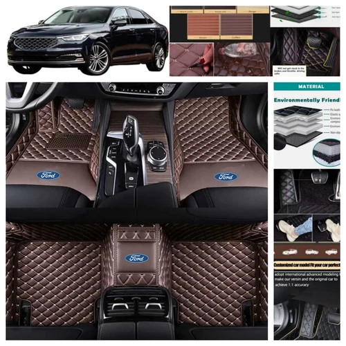 For Ford Taurus 2010-2019 Car Floor Mats PU Leather Waterproof Custom Carpets - Picture 28 of 36