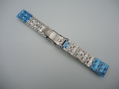 Cinta de acero bicolor Chase-Durer, 20 mm, pulsera, correa, pulsera de acero, nuevo de lote antiguo - Imagen 4 de 5