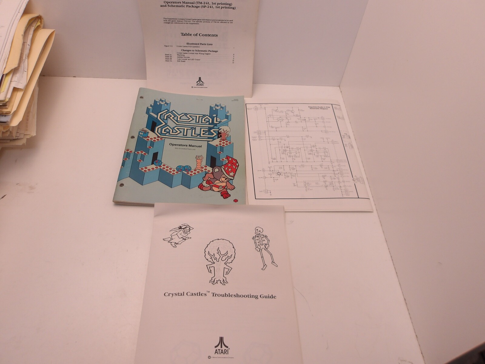 ATARI: Crystal Castles  Operators Manual & Schematic Package