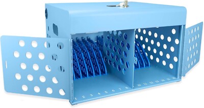 16 Device Laptop Charging Cabinet for Chromebook Charging Lock Box for Classroom