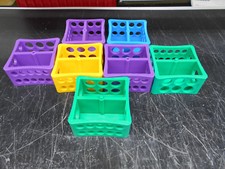 LOT OF 7 ROTATING/ SNAP ON TEST TUBE RACK HOLDERS