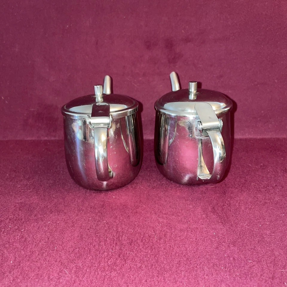 ~Teteras ~Juego de 2~10oz Tapa con Bisagras de Acero Inoxidable Vollrath 4. pulgadas VOLL-46310~ Foto 4 de 4