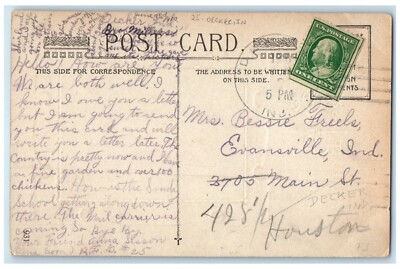 c1910's Bright Be Life's Pathway Trees Winter Decker Indiana IN Antique Postcard
